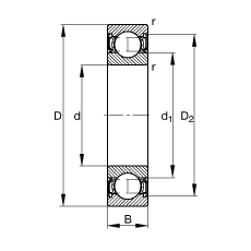 S 6309-2RSR, (j) DIN 625-1 (bio)(zhn)Ҫߴ, ɂ(c)ܷ