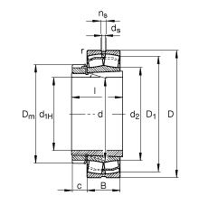 {(dio)ĝLS 22220-E1-K + H320, (j) DIN 635-2 ˜ʵҪߴ, F׺;o