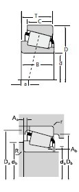 TIMKEN 圓錐滾子公制0000系列32030X/32030X樣本圖紙